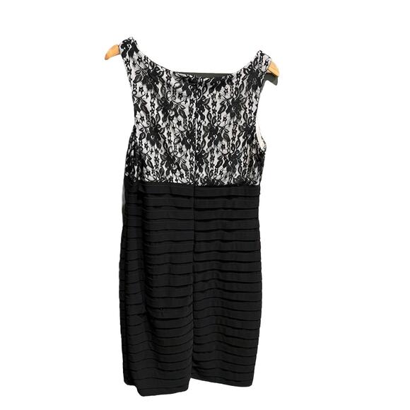 Scarlett Nite Black Lace and Ruffles Bodycon‎ Women's Dress Size 12 - Picture 2 of 5